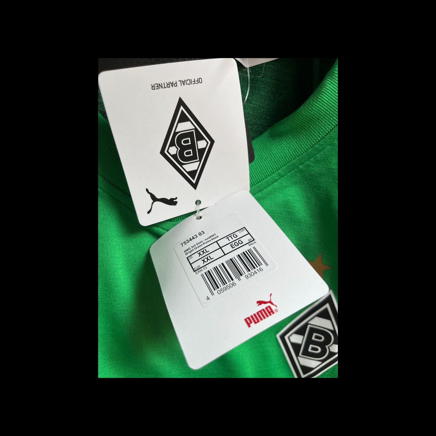 Borussia Mönchengladbach 2018/2019 Third Football Shirt XXL - Fits Large - Player Issue - BNWT