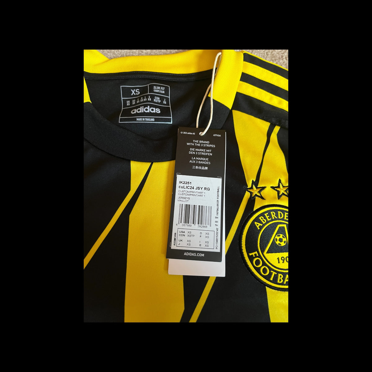 Aberdeen 2024/2025 Away Football Shirt Extra Small - Shayden Morris - BNWT