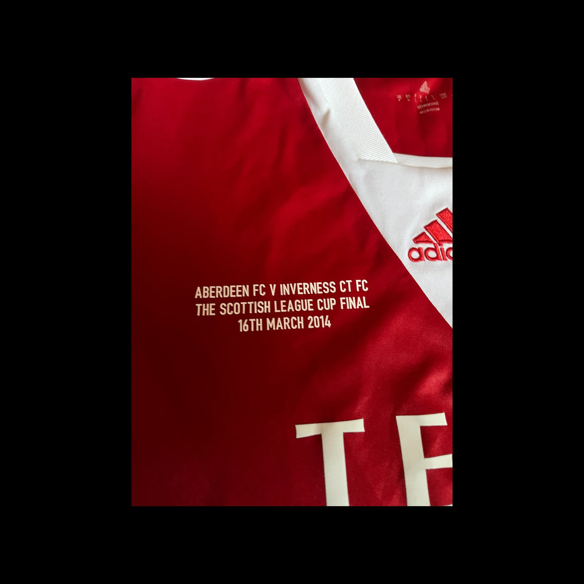 Aberdeen 2013/2014 Home Football Shirt Large - Fits Medium - Niall McGinn - Scottish Cup Final Match Issue
