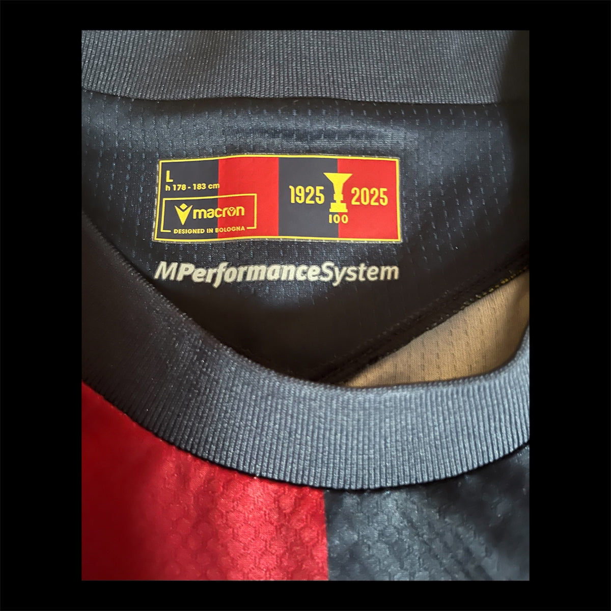 Bologna 2024/2025 Home Football Shirt Large - Fits Medium - Jesper Karlsson - Match Worn Vs Parma Calcio