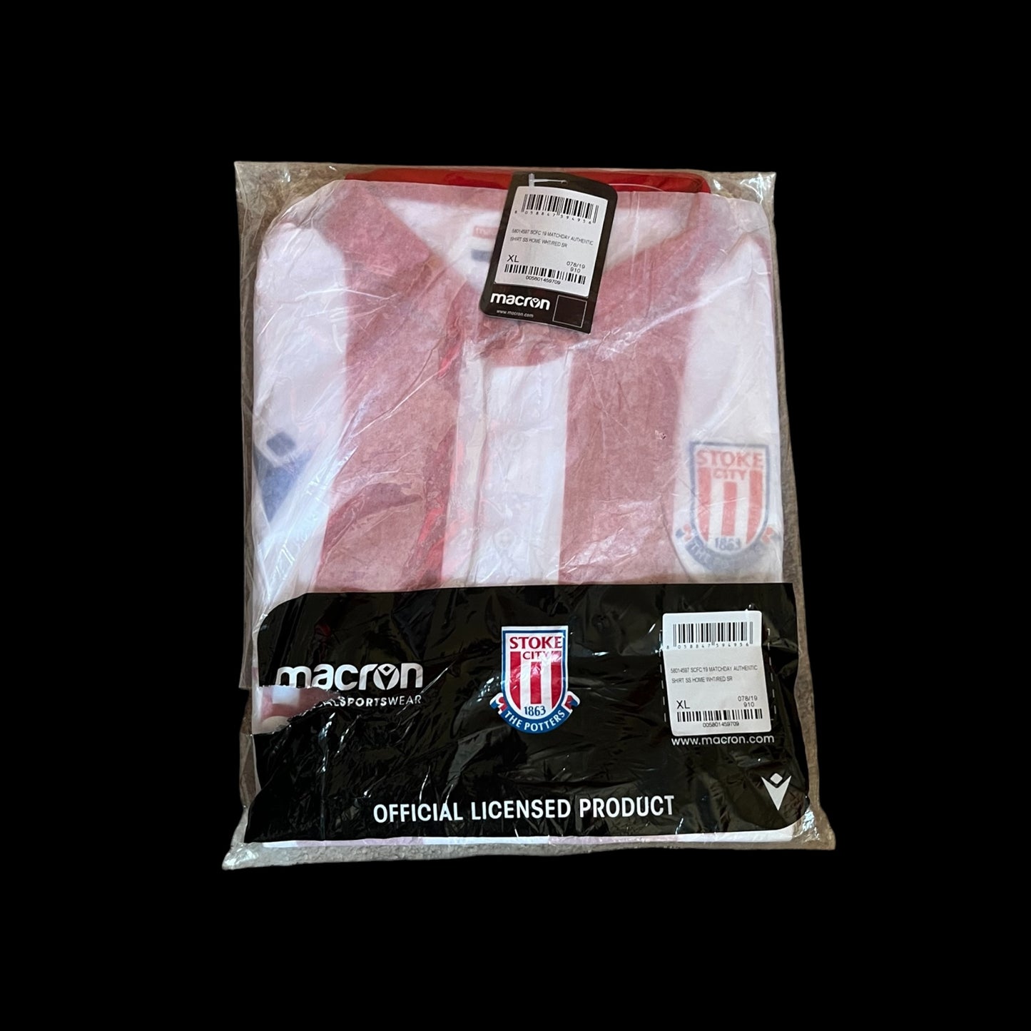 Stoke City 2019/2020 Home Football Shirt Extra Large - Fits Large - Authentic Spec - BNWT In Packaging