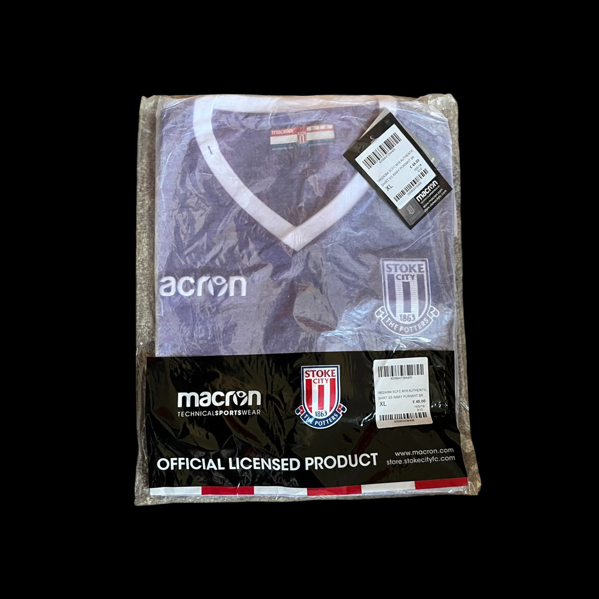 Stoke City 2018/2019 Away Football Shirt Extra Large - Fits Large - BNWT In Packaging