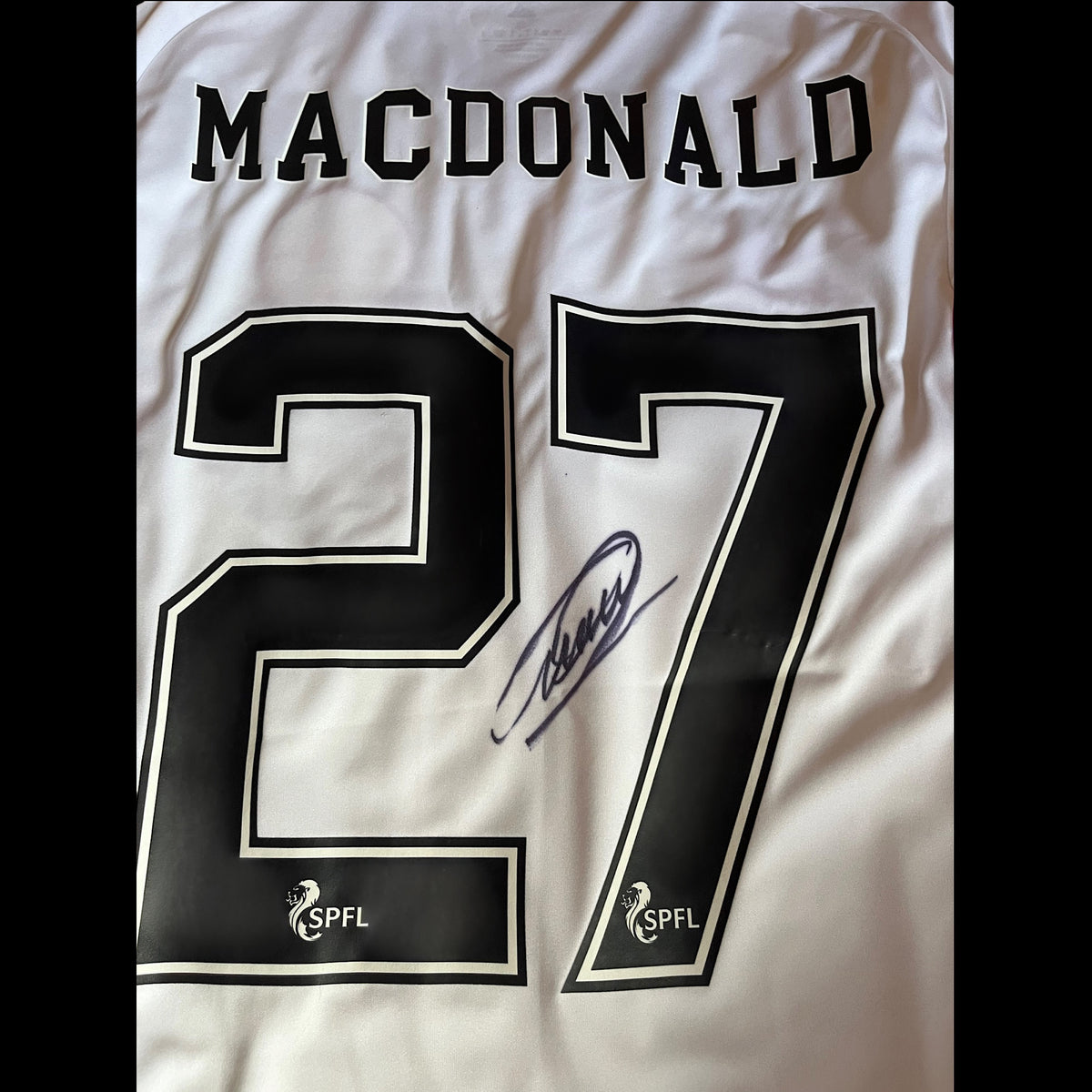 Aberdeen 2022/2023 Away Football Shirt Small - Angus MacDonald - Signed