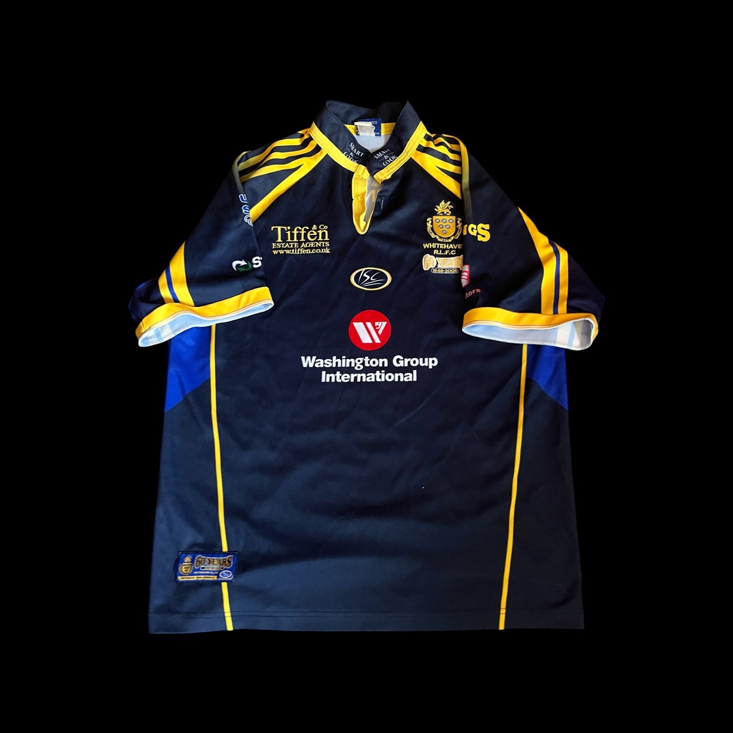 Whitehaven 2008/2009 Away Rugby Jersey Large - 60 Years Anniversary