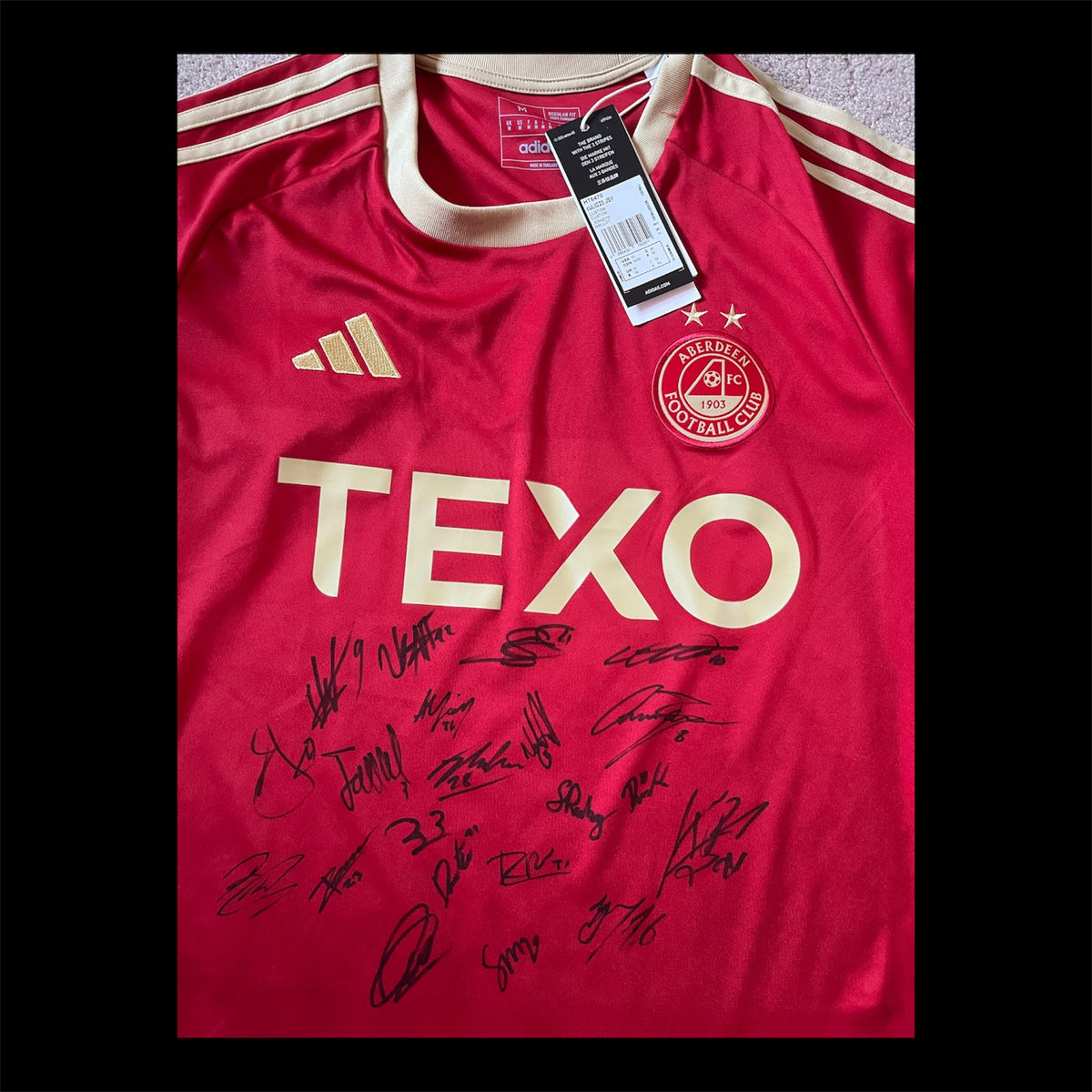Aberdeen 2023/2024 Home Football Shirt Medium - Squad Signed - BNWT
