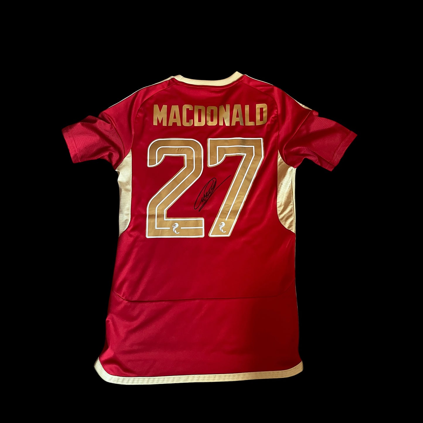 Aberdeen 2023/2024 Home Football Shirt Extra Small - Angus MacDonald - Signed