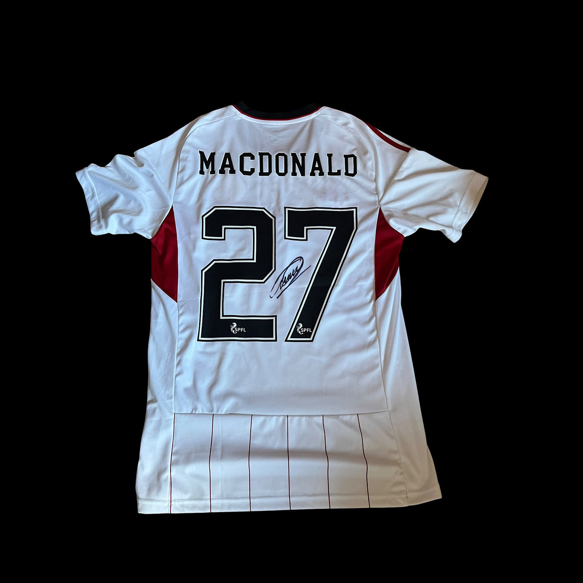 Aberdeen 2022/2023 Away Football Shirt Small - Angus MacDonald - Signed