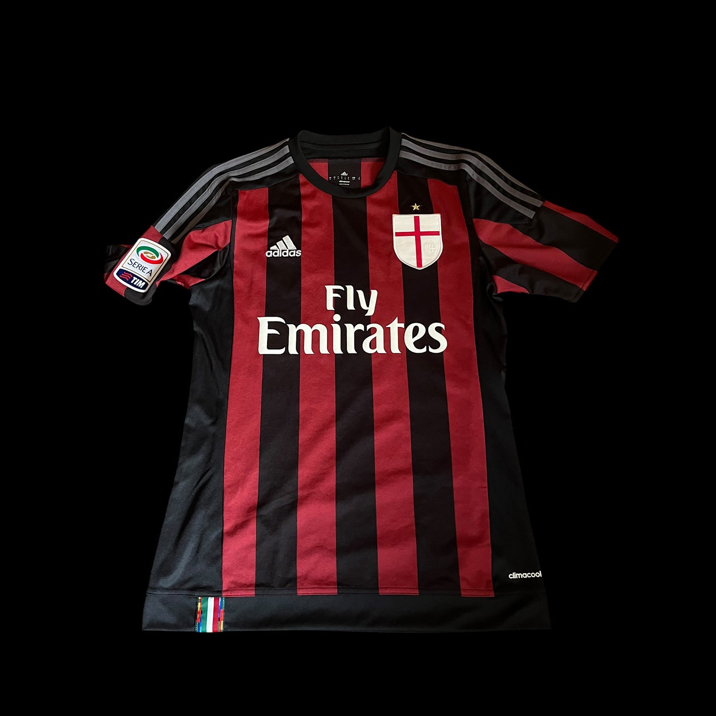 AC Milan 2015/2016 Home Football Shirt Small - Stephan El Shaarawy