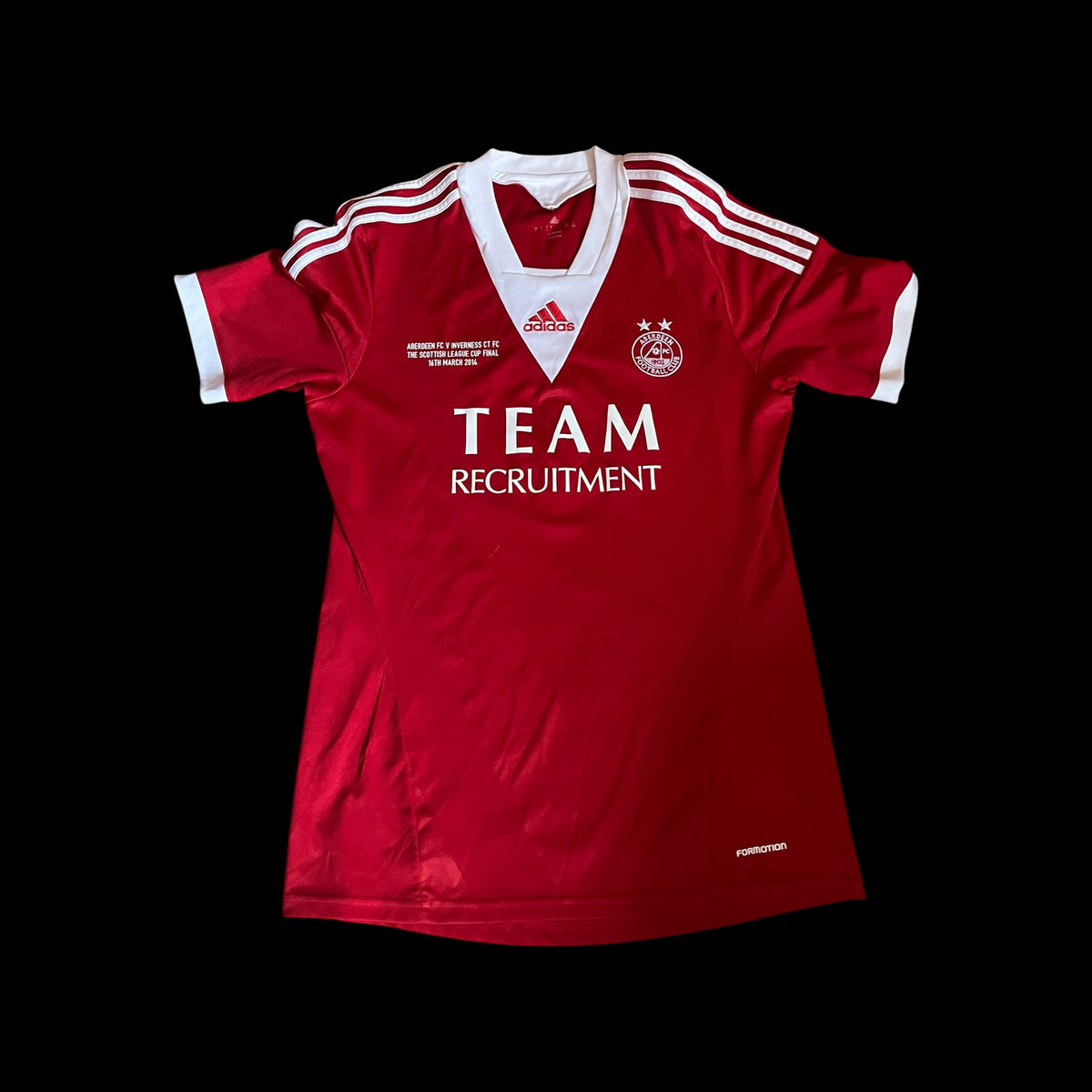 Aberdeen 2013/2014 Home Football Shirt Large - Fits Medium - Niall McGinn - Scottish Cup Final Match Issue