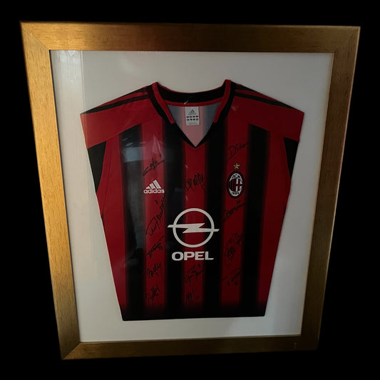 AC Milan 2004/2005 Home Football Shirt - Squad Signed And Framed
