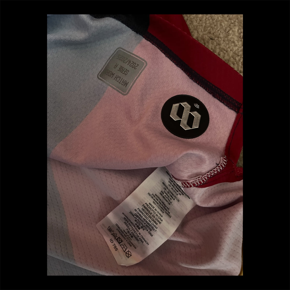 Bologna 2024/2025 Home Football Shirt Large - Fits Medium - Jesper Karlsson - Match Worn Vs Parma Calcio