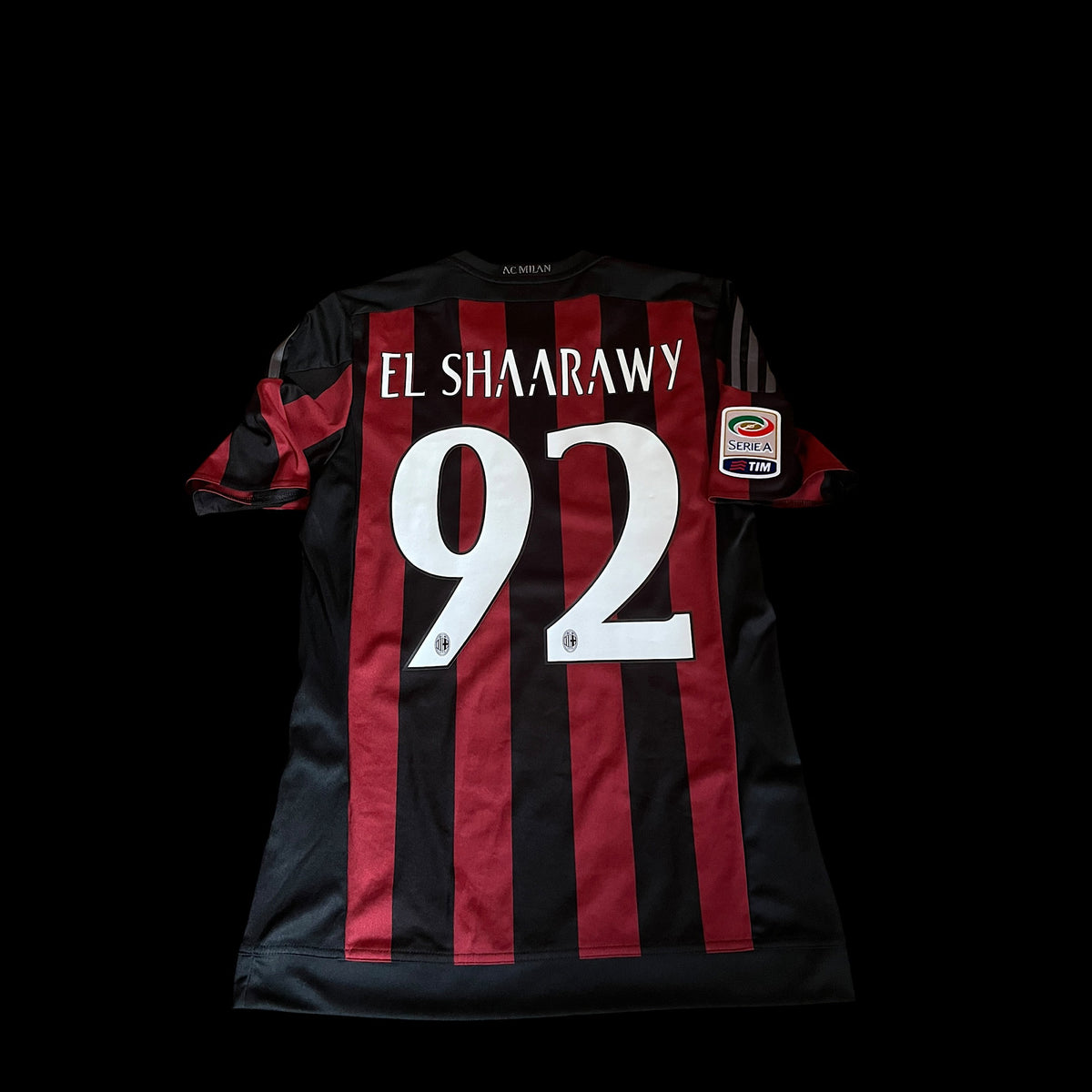 AC Milan 2015/2016 Home Football Shirt Small - Stephan El Shaarawy