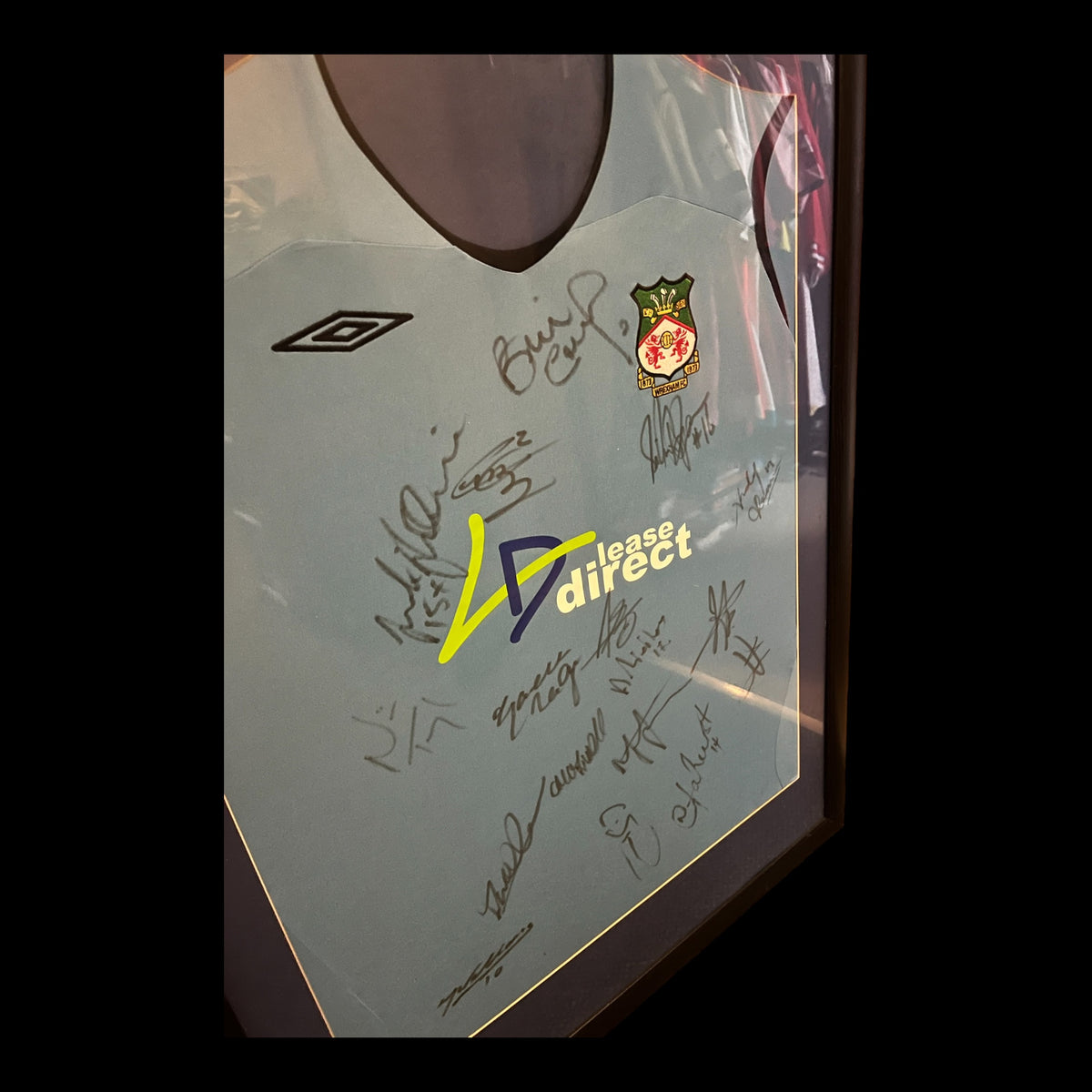 Wrexham AFC 2008/2009 Away Football Shirt - Squad Signed And Framed