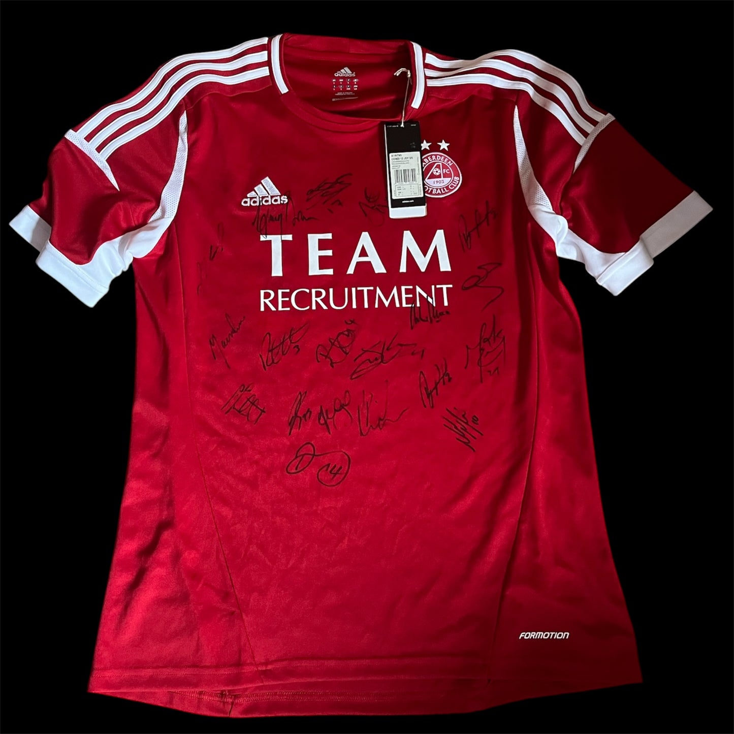 Aberdeen 2012/2013 Home Football Shirt Large - BNWT - Squad Signed