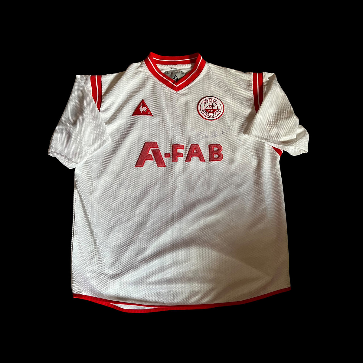 Aberdeen 2001/2002 Away Football Shirt Large - Signed