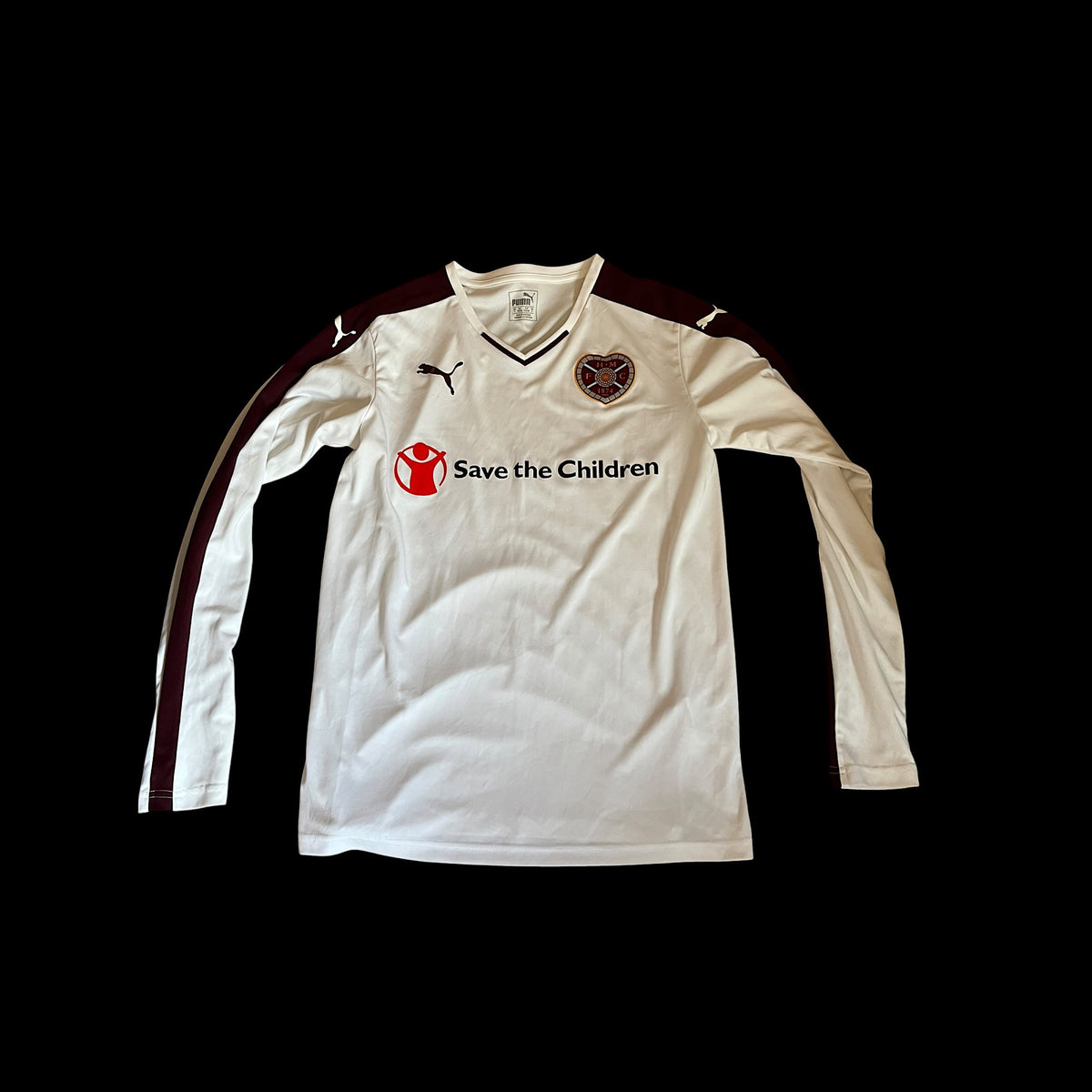 Heart of Midlothian 2015/2016 Away Football Shirt Small - Long Sleeve