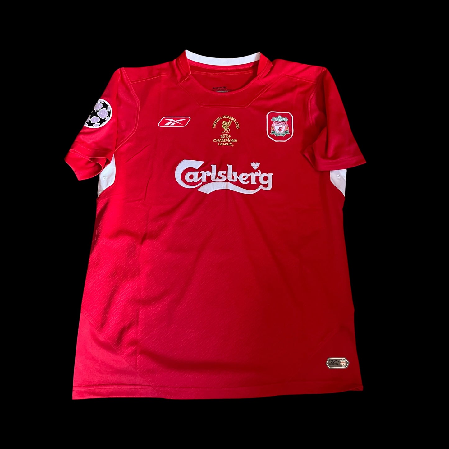 Liverpool 2004/2005 Home Football Shirt Extra Large - Steven Gerrard - UEFA Champions League Final Detailing