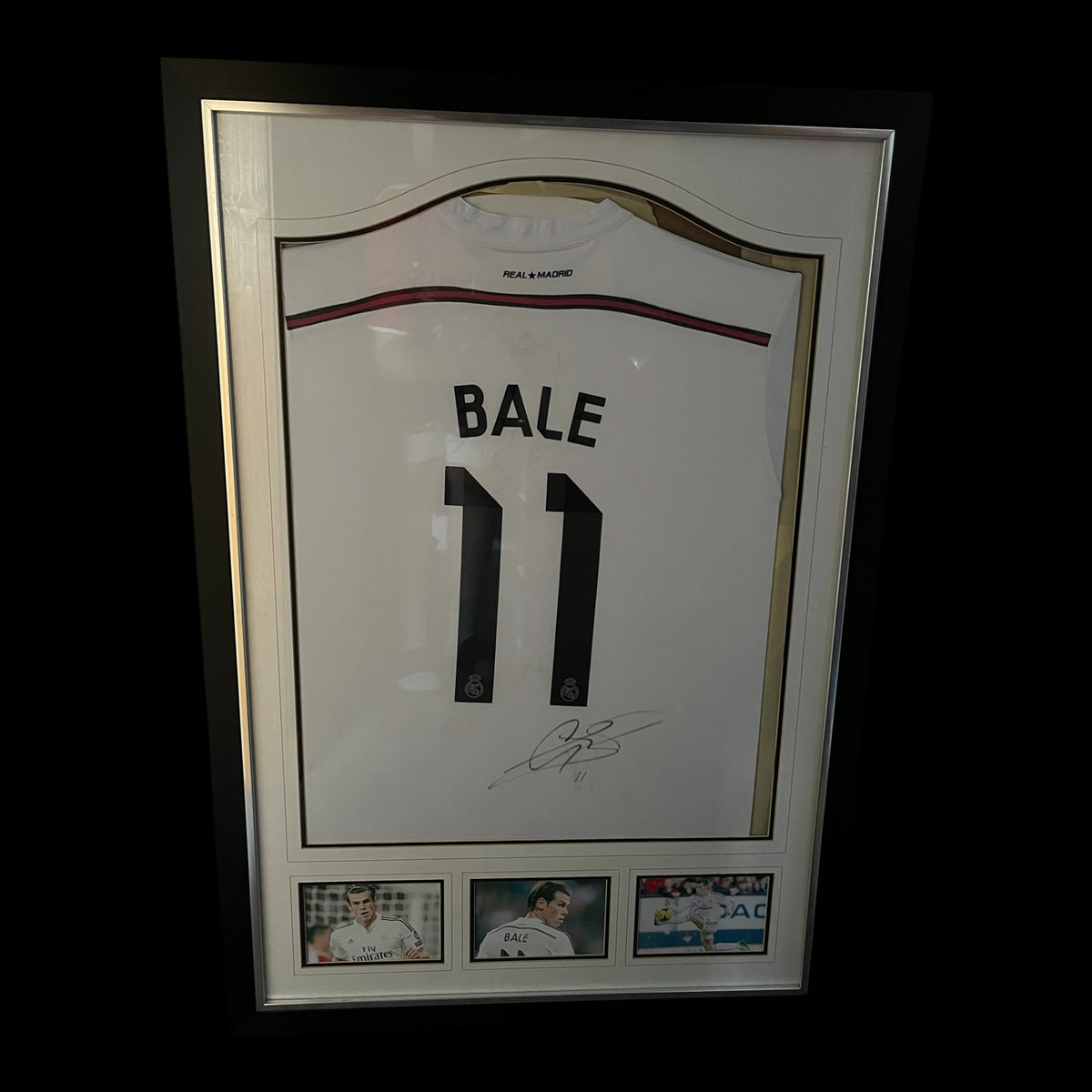 Real Madrid 2014/2015 Home Football Shirt - Gareth Bale - Signed And Framed