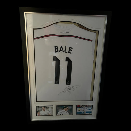 Real Madrid 2014/2015 Home Football Shirt - Gareth Bale - Signed And Framed
