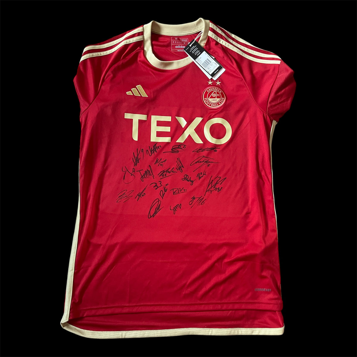 Aberdeen 2023/2024 Home Football Shirt Medium - Squad Signed - BNWT