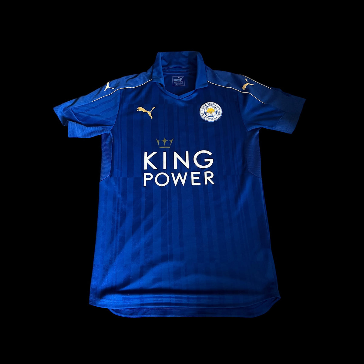 Leicester City 2016/2017 Home Football Shirt Small - Jamie Vardy
