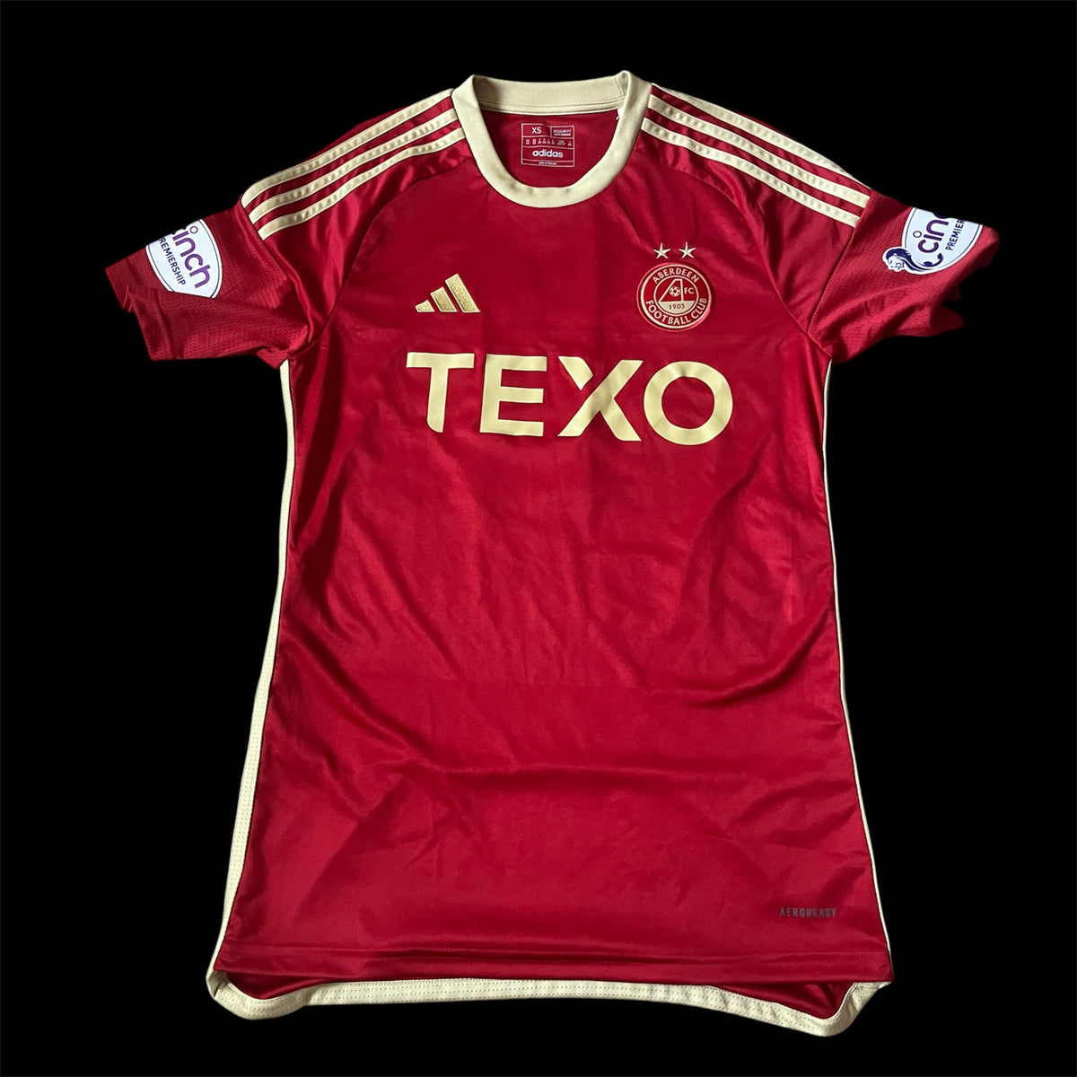 Aberdeen 2023/2024 Home Football Shirt Extra Small - Luis “Duk” Lopes