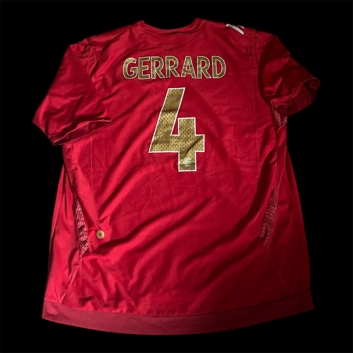 England 2006/2007/2008 Away Football Shirt Large - Steven Gerrard