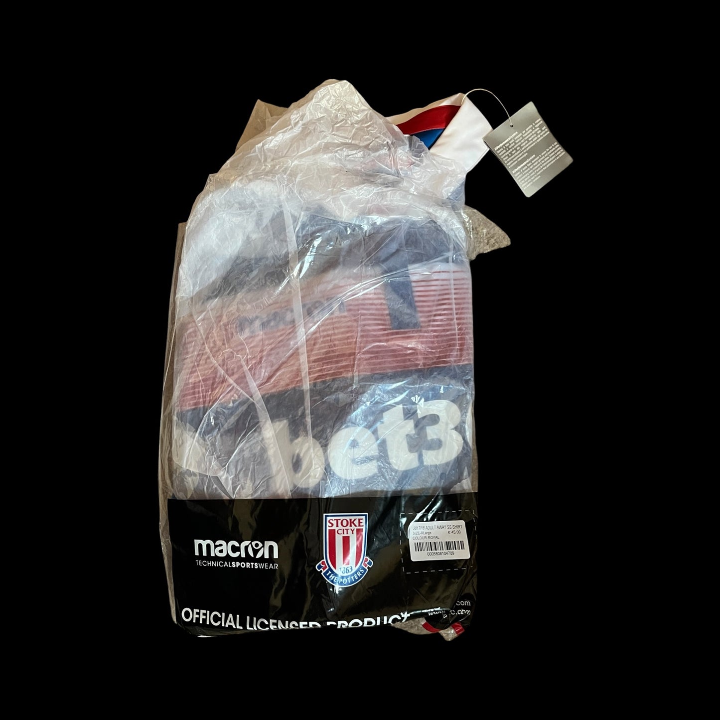 Stoke City 2017/2018 Away Football Shirt Extra Large - Fits Large - BNWT In Packaging