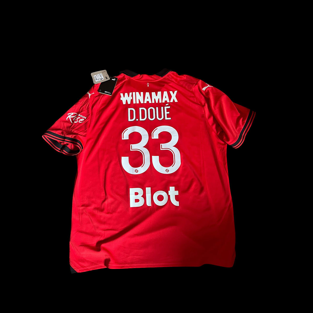 Stade de Rennais 2023/2024 Home Football Shirt Extra Large - Desire Doue - BNWT