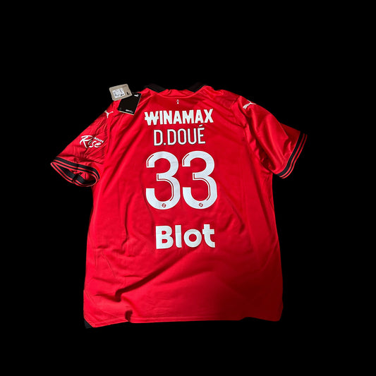 Stade de Rennais 2023/2024 Home Football Shirt Extra Large - Desire Doue - BNWT
