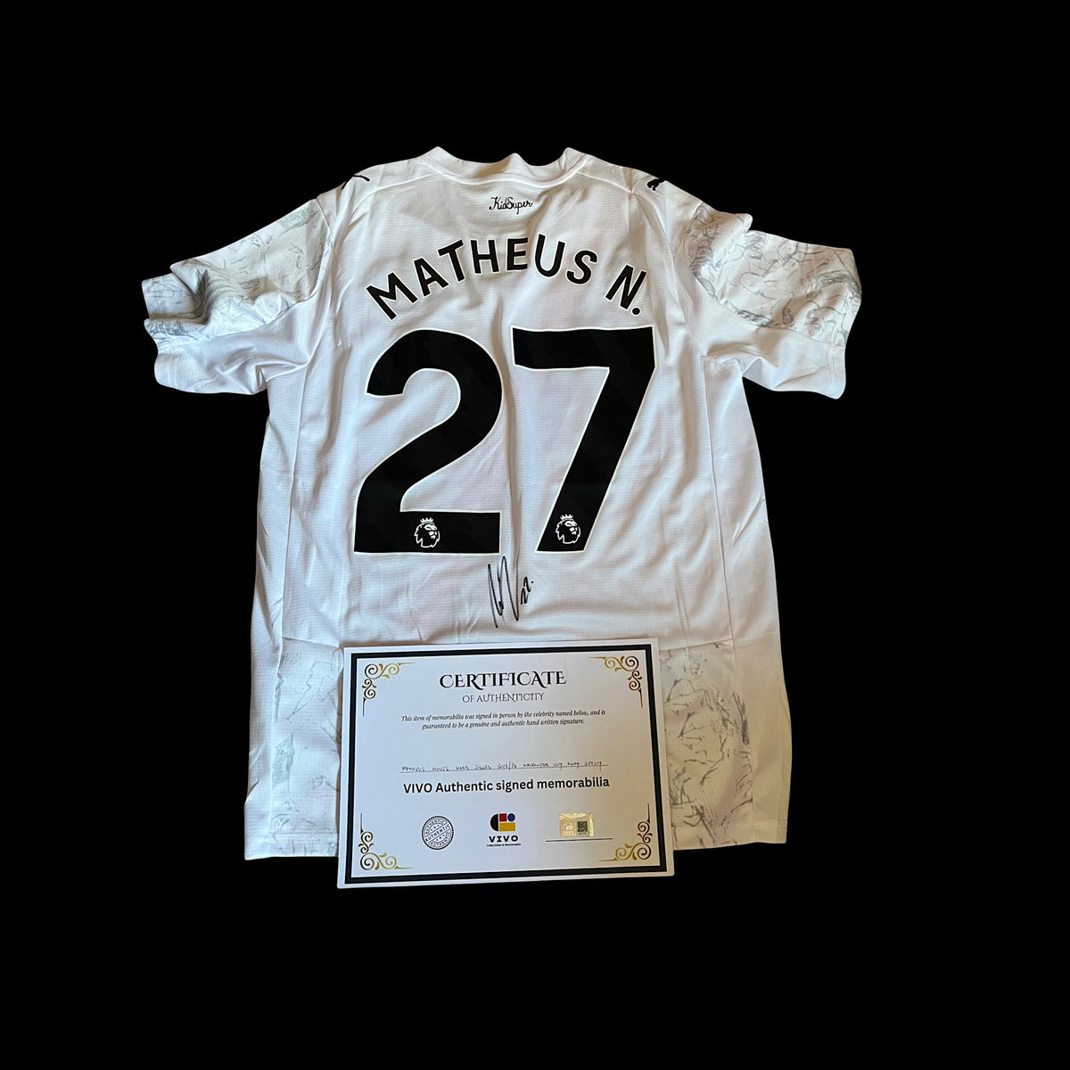 Manchester City 2025/2026 Club World Cup Away Football Shirt Medium Matheus Nunes - Signed With COA